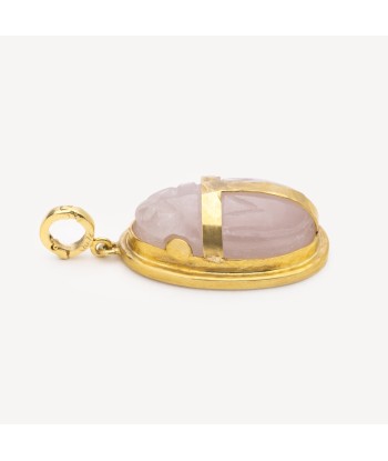 Charm Scarabee Quartz Rose Or Jaune votre