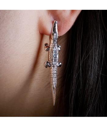 Boucle D'Oreille Alligator Art Déco Par le système avancé 