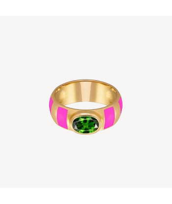 Bague Delphine Auriculaire Diopside Verte brillant des détails fins