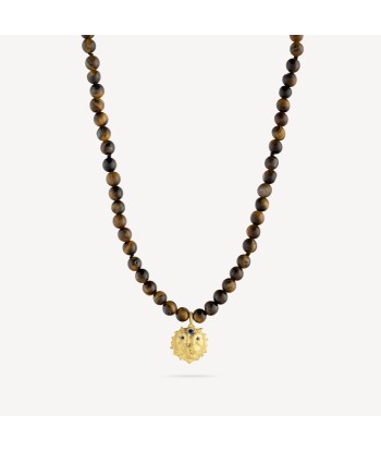 Collier Star Sign Lion Tiger Eye Saphir des créatures d'habitude