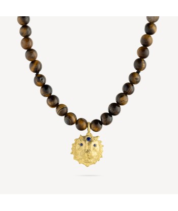 Collier Star Sign Lion Tiger Eye Saphir des créatures d'habitude