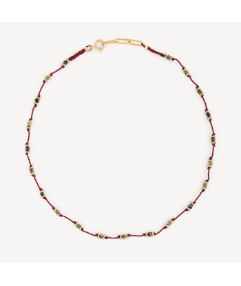 Collier Lotus Rubis Zoisite Fil Rouge l'évolution des habitudes 