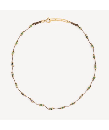 Collier Lotus Rubis Zoisite Fil Beige online