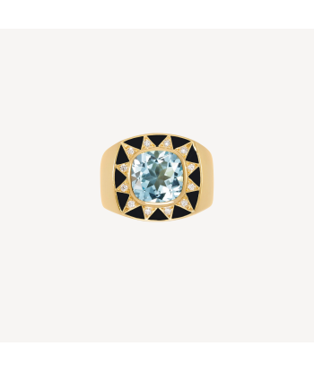 Bague Stella Topaze Bleue et Diamants d'Europe débarque