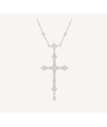 Collier Virgin Or Blanc Diamants en linge