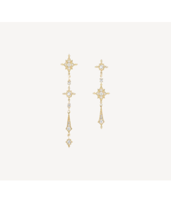 Boucle D'Oreille Stella Or Jaune Diamants Paris Déstockage Promo