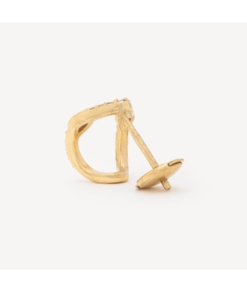 Boucle d'Oreille Small Wishbone Or Jaune pas cher 