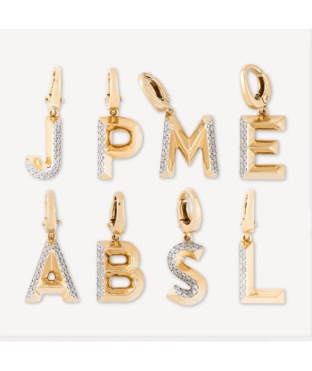 Charm Alphabet L Diamants Or les ctes