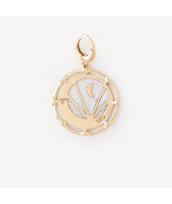 Charm Round Leo Blanc Diamants Or en stock