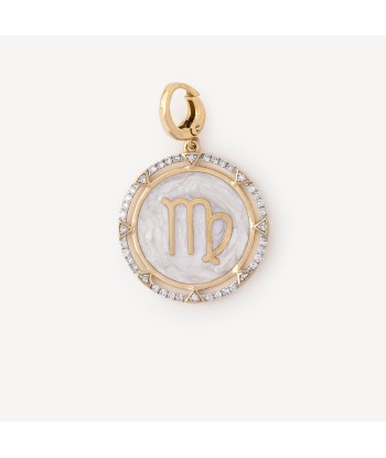 Charm Round Virgo Blanc Diamants Or sur le site 