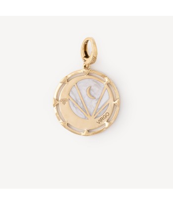 Charm Round Virgo Blanc Diamants Or sur le site 