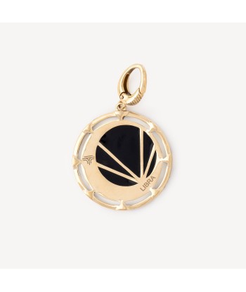 Charm Round Libra Noir Diamants Or du meilleur 