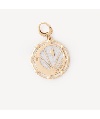 Charm Round Cancer Blanc Diamants Or votre