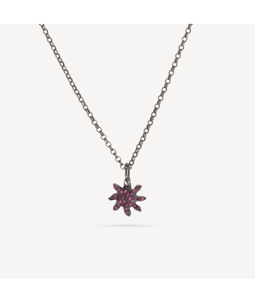 Collier Fleur Rubis Par le système avancé 