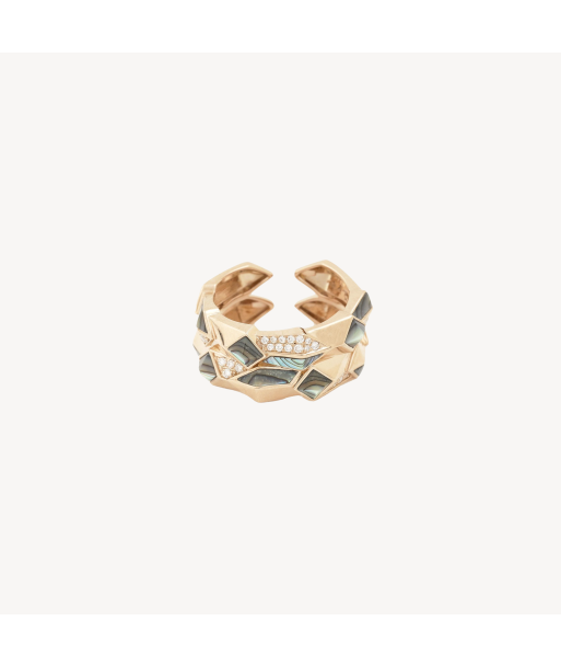 Bague Edgy Double Abalone de France