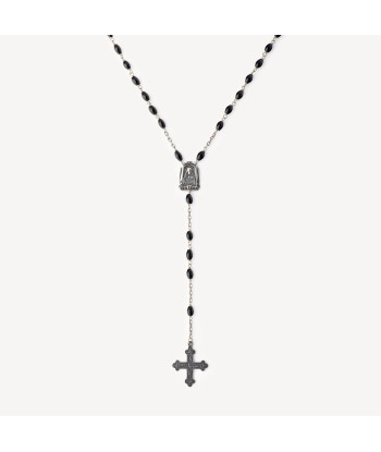 Collier Sautoir Pendentif Croix Noir pas cheres