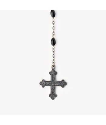 Collier Sautoir Pendentif Croix Noir pas cheres