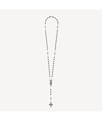 Collier Sautoir Pendentif Croix Noir pas cheres