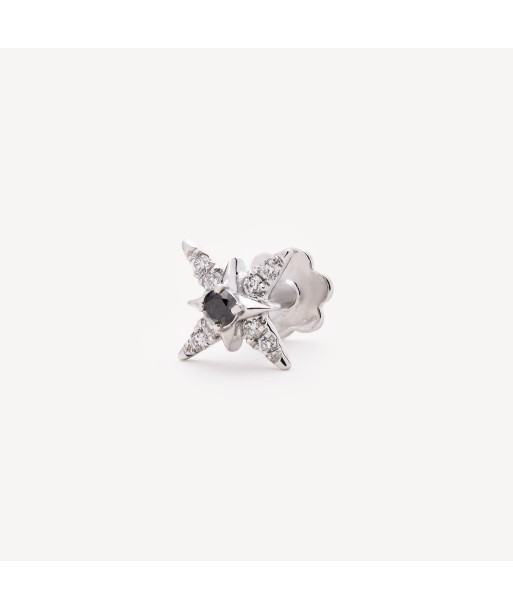 Piercing Star Or Blanc Diamants Noirs destockage