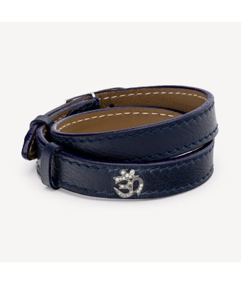 Bracelet Cuir Bleu Aum prix