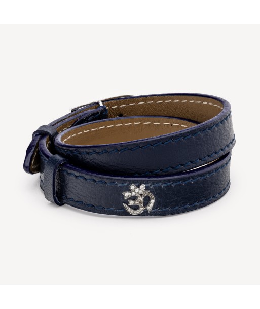 Bracelet Cuir Bleu Aum prix