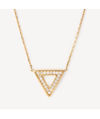 Collier Triangle Or Diamants en linge