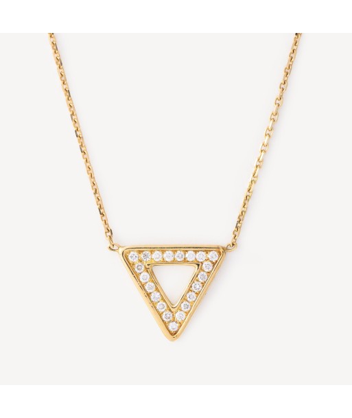 Collier Triangle Or Diamants en linge