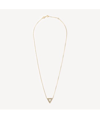 Collier Triangle Or Diamants en linge