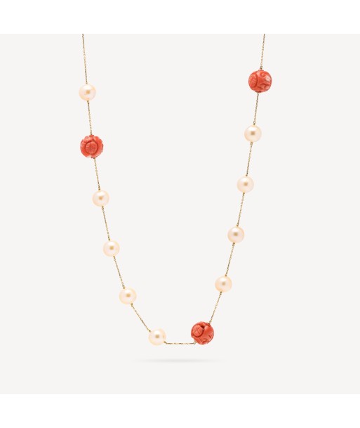 Collier Sautoir Corail et Perles vous aussi creer 