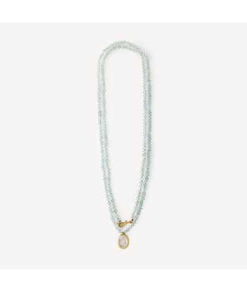 Collier Double Tour Visage Moonstone pas chere