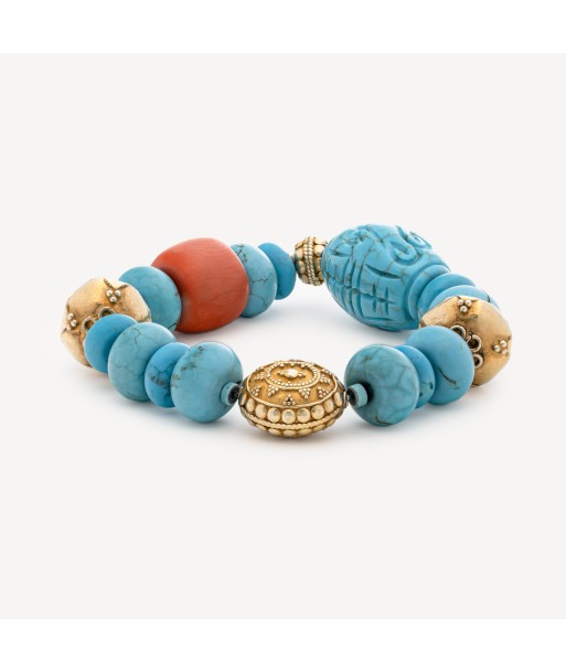 Bracelet  Turquoise et Corail de France