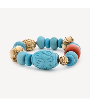 Bracelet  Turquoise et Corail de France