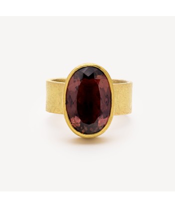 Bague Large Faceted Oval Red Tourmaline en ligne