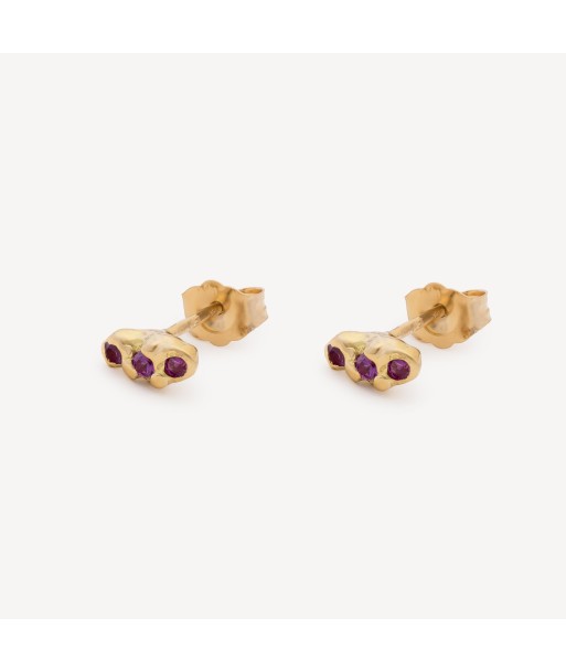 Boucles d'Oreilles Studs Rubis Or jaune Livraison rapide