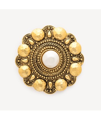 Broche Dorée et Nacrée Chanel français