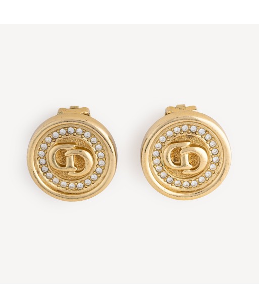 Boucles d’Oreilles Rondes Logo Dior plus qu'un jeu 