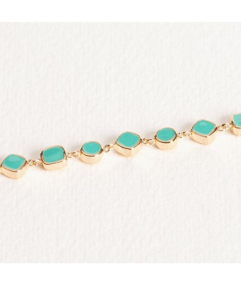 Gioia - Turquoise - Bracelet en Plaqué Or - Ana et Cha votre restaurant rapide dans 