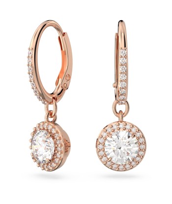 Constella - Blanc Doré Rose - Pavé - Boucles d'oreilles - Swarovski soldes