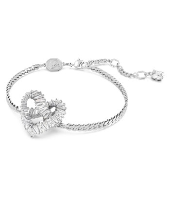 Matrix - Cœur - Blanc Argenté - Bracelet - Swarovski en stock