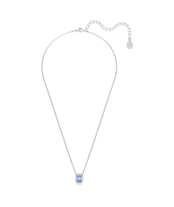 Millenia - Octogonale - Bleu Argenté - Collier - Swarovski brillant des détails fins