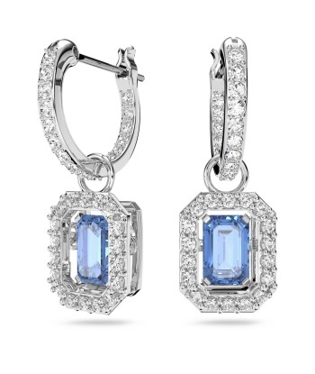 Millenia - Octogonale - Bleu Argenté - Boucles d'oreilles - Swarovski Venez acheter