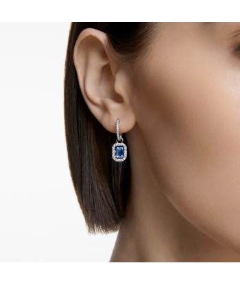 Millenia - Octogonale - Bleu Argenté - Boucles d'oreilles - Swarovski Venez acheter