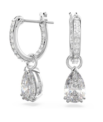 Millenia - Poire - Blanc Argenté - Boucles d'oreilles - Swarovski de votre