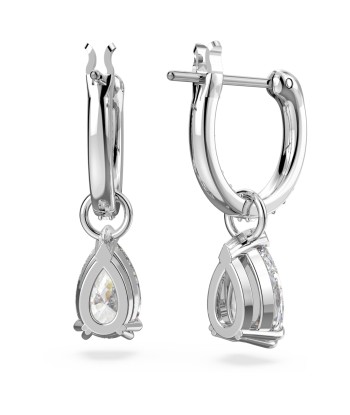 Millenia - Poire - Blanc Argenté - Boucles d'oreilles - Swarovski de votre