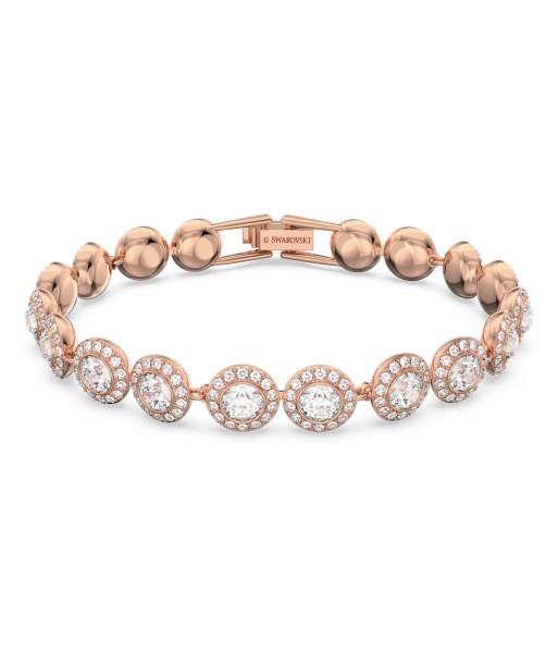 Angelic - Rond - Blanc Doré Rose - Bracelet - Swarovski 50% de réduction en Octobre 2024