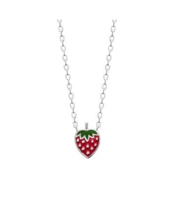 Fraise - Argent - Collier le concept de la Pate a emporter 