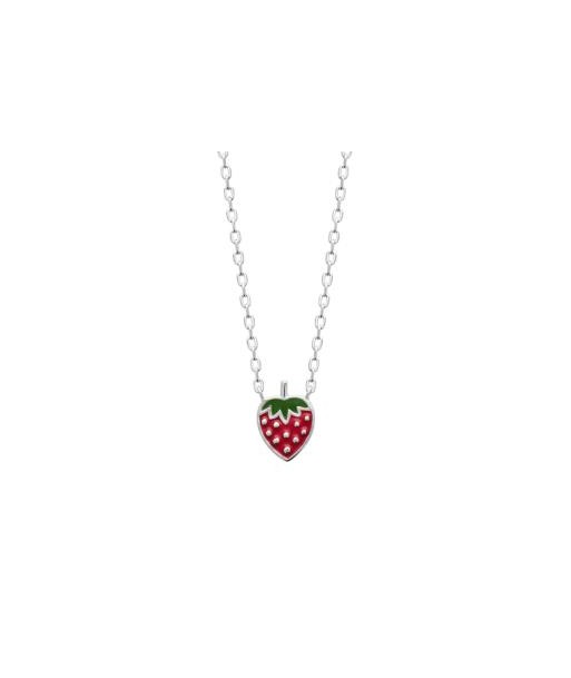 Fraise - Argent - Collier le concept de la Pate a emporter 