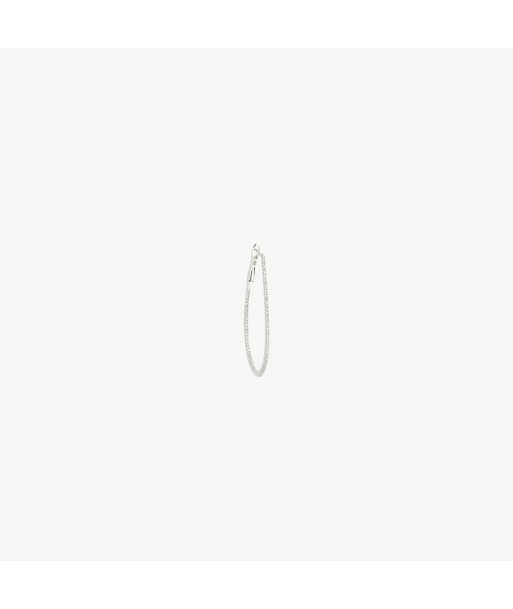 Boucle d'oreille 38mm Tear Drop rembourrage situé sous