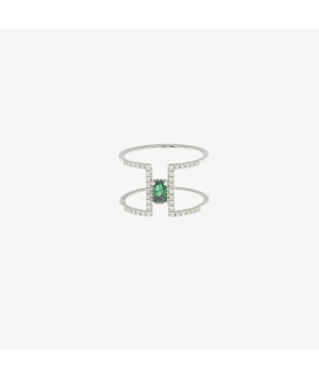 Bague Emerald and Diamond Modern livraison et retour toujours gratuits