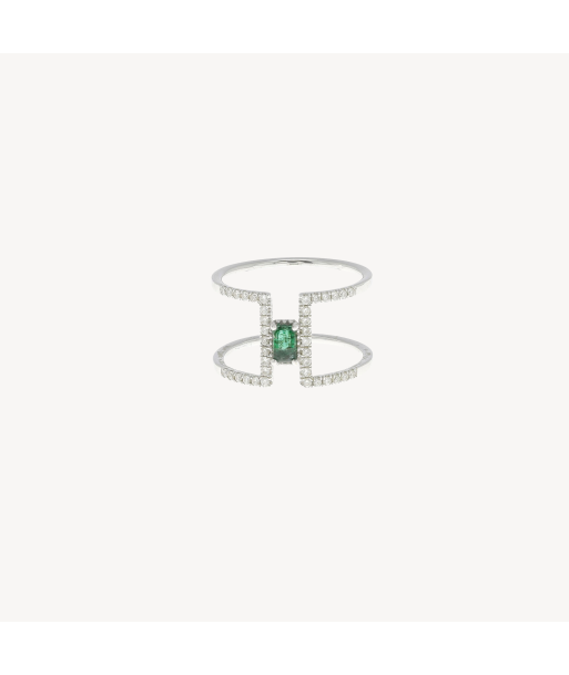 Bague Emerald and Diamond Modern livraison et retour toujours gratuits